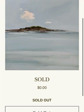 Original fine art “Timber Island Blue” 20 x 20